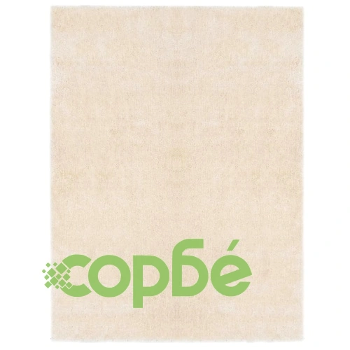 Рошав килим тип шаги, 80x150 см, кремав ➤ топ цена ➤ sorbe.bg