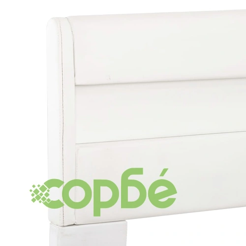 Рамка за легло с LED, бяла, изкуствена кожа, 140x200 cм  ➤ топ цена ➤ sorbe.bg