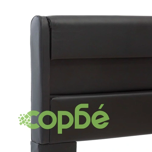 Рамка за легло с LED, черна, изкуствена кожа, 100x200 cм  ➤ топ цена ➤ sorbe.bg