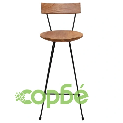 Бар табуретки, 2 бр, тиково дърво масив ➤ топ цена ➤ sorbe.bg