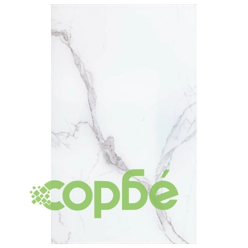 Плот за маса бял квадратен 100x62 см стъкло с мраморна текстура ➤ топ цена ➤ sorbe.bg