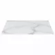 Плот за маса бял квадратен 120x65 см стъкло с мраморна текстура