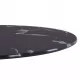 Плот за маса, черен, Ø30 см, стъкло с мраморна текстура