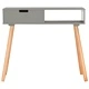 Конзолна маса, сива, 80x30x72 см, бор масив
