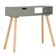 Конзолна маса, сива, 80x30x72 см, бор масив