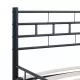 Рамка за легло, черна, стомана, 120x200 см