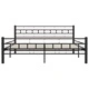 Рамка за легло, черна, стомана, 160x200 см