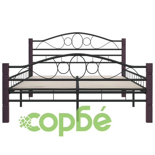 Рамка за легло, черна, метал, 120x200 cм ➤ топ цена ➤ sorbe.bg
