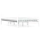 Рамка за легло, бяла, метал, 120x200 cм
