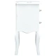Нощно шкафче, бяло и кафяво, 43x32x65 см, МДФ