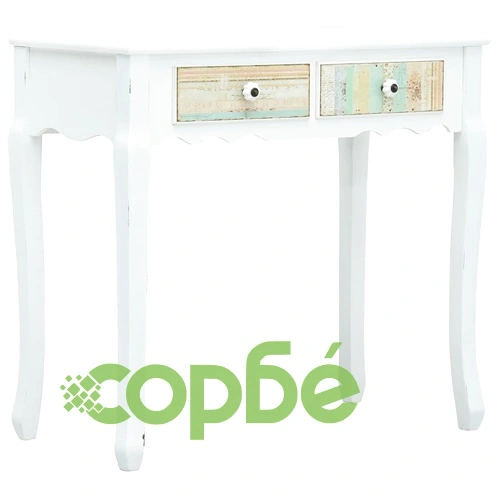 Конзолна маса, бяла, 80x40x74 cм, дърво ➤ топ цена ➤ sorbe.bg