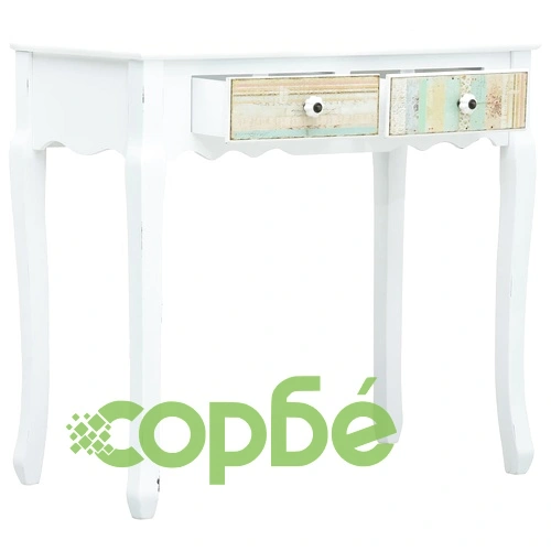 Конзолна маса, бяла, 80x40x74 cм, дърво ➤ топ цена ➤ sorbe.bg