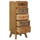 Бюфет с 5 чекмеджета, кафяв, 37x30x97,5 см, дърво