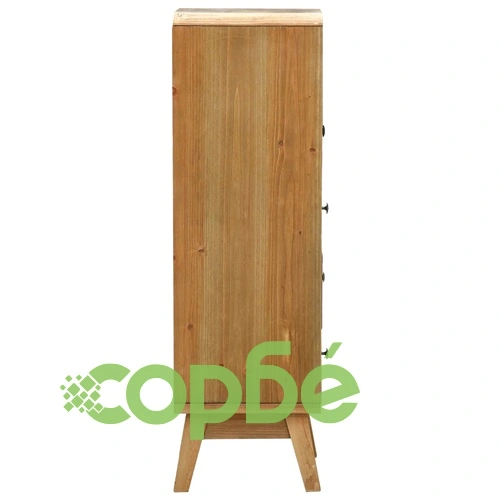 Бюфет с 5 чекмеджета, кафяв, 37x30x97,5 см, дърво ➤ топ цена ➤ sorbe.bg