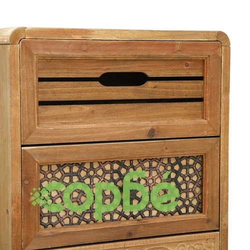 Бюфет с 5 чекмеджета, кафяв, 37x30x97,5 см, дърво ➤ топ цена ➤ sorbe.bg