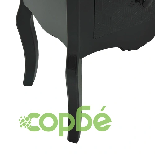 Нощно шкафче, черно, 43x32x65 см, МДФ ➤ топ цена ➤ sorbe.bg