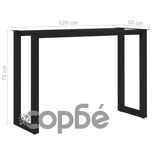 Крак за трапезна маса, O-образна рамка, 120x50x72 см ➤ топ цена ➤ sorbe.bg