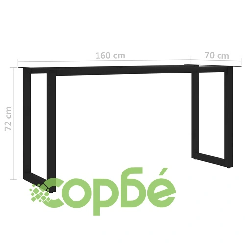 Крак за трапезна маса, O-образна рамка, 160x70x72 см ➤ топ цена ➤ sorbe.bg