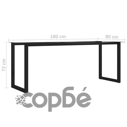 Крак за трапезна маса, O-образна рамка, 180x80x72 см ➤ топ цена ➤ sorbe.bg