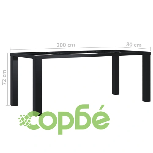 Крак за трапезна маса, I-образна рамка, 200x80x72 см ➤ топ цена ➤ sorbe.bg