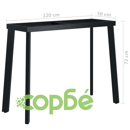 Крак за трапезна маса, V-образна рамка, 120x50x72 см ➤ топ цена ➤ sorbe.bg