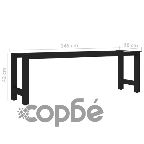 Крак за пейка, H-образна рамка, 145x36x42 см ➤ топ цена ➤ sorbe.bg