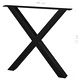 Крака за трапезна маса, 2 бр, Х-образна рамка, 80x72 см
