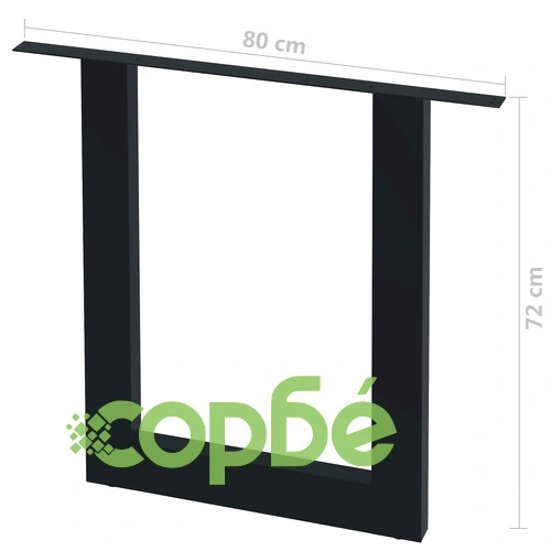 Крака за трапезна маса, 2 бр, О-образна рамка, 80x72 см ➤ топ цена ➤ sorbe.bg