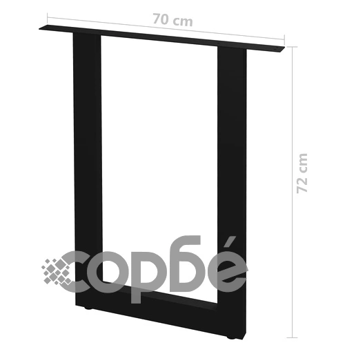 Крака за трапезна маса, 2 бр, О-образна рамка, 70x72 см ➤ топ цена ➤ sorbe.bg