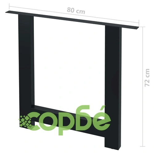 Крака за трапезна маса, 2 бр, Н-образна рамка, 80x72 см ➤ топ цена ➤ sorbe.bg