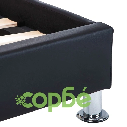 Рамка за легло с LED, черна, изкуствена кожа, 120x200 cм ➤ топ цена ➤ sorbe.bg