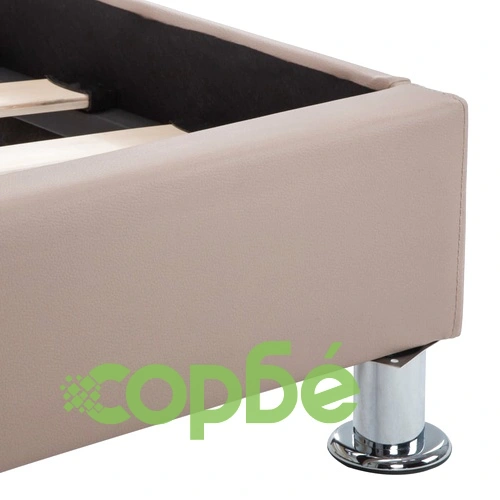 Рамка за легло с LED, капучино, изкуствена кожа, 90x200 cм ➤ топ цена ➤ sorbe.bg