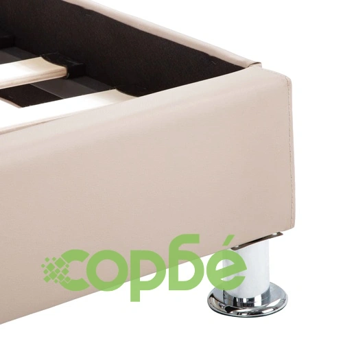 Рамка за легло с LED, капучино, изкуствена кожа, 120x200 cм ➤ топ цена ➤ sorbe.bg