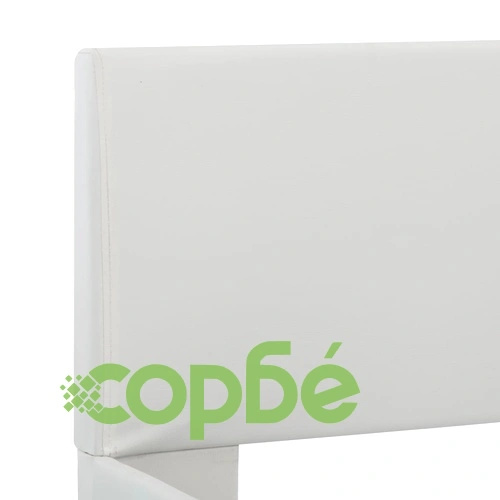 Рамка за легло с LED, бяла, изкуствена кожа, 160x200 cм  ➤ топ цена ➤ sorbe.bg