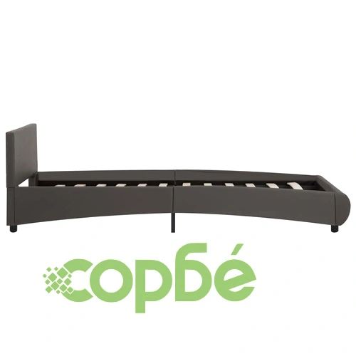 Рамка за легло с LED, сива, изкуствена кожа, 100x200 cм  ➤ топ цена ➤ sorbe.bg