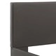 Рамка за легло с LED, сива, изкуствена кожа, 100x200 cм 