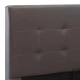 Легло с повдигащ механизъм, сиво, изкуствена кожа, 90x200 cм