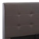 Легло с повдигащ механизъм, сиво, изкуствена кожа, 100x200 cм