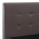 Легло с повдигащ механизъм сиво изкуствена кожа 140x200 cм