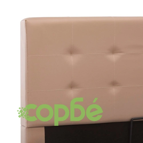 Легло с повдигащ механизъм капучино изкуствена кожа 140x200 cм ➤ топ цена ➤ sorbe.bg
