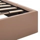 Легло с повдигащ механизъм капучино изкуствена кожа 140x200 cм