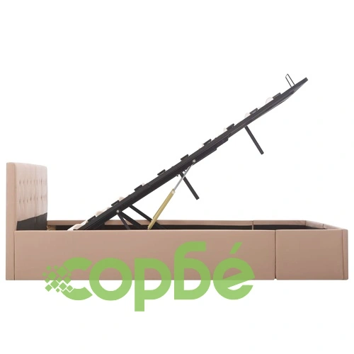 Легло с повдигащ механизъм капучино изкуствена кожа 180x200 cм ➤ топ цена ➤ sorbe.bg