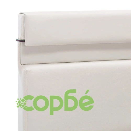 Легло повдигащ механизъм с LED бяло изкуствена кожа 180x200 cм  ➤ топ цена ➤ sorbe.bg