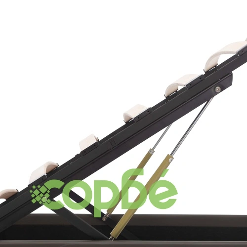 Легло повдигащ механизъм с LED сиво изкуствена кожа 160x200 cм  ➤ топ цена ➤ sorbe.bg