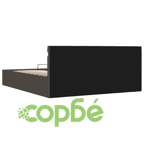 Легло с повдигащ механизъм и LED тъмносиво текстил 180x200 см ➤ топ цена ➤ sorbe.bg