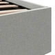Легло с повдигащ механизъм и LED светлосиво текстил 90x200 см
