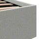 Легло с повдигащ механизъм и LED светлосиво текстил 100x200 см