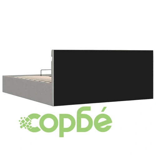 Легло с повдигащ механизъм и LED светлосиво текстил 160x200 см ➤ топ цена ➤ sorbe.bg