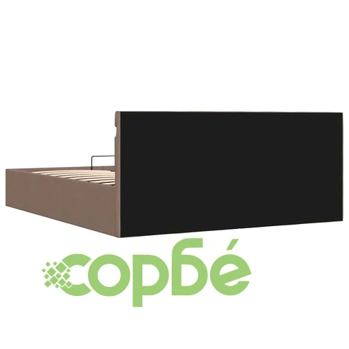 Легло с повдигащ механизъм с LED, таупе, текстил, 180x200 см ➤ топ цена ➤ sorbe.bg
