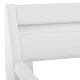 Рамка за легло с LED, бяла, изкуствена кожа, 90x200 cм   